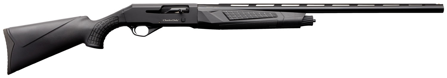 Charles Daly 930204 601  12 Gauge 4+1 3″ 28″ Vent Rib Blued Barrel, Black Anodized Aluminum Receiver, Black Synthetic Stock, Includes 5 Choke Tubes