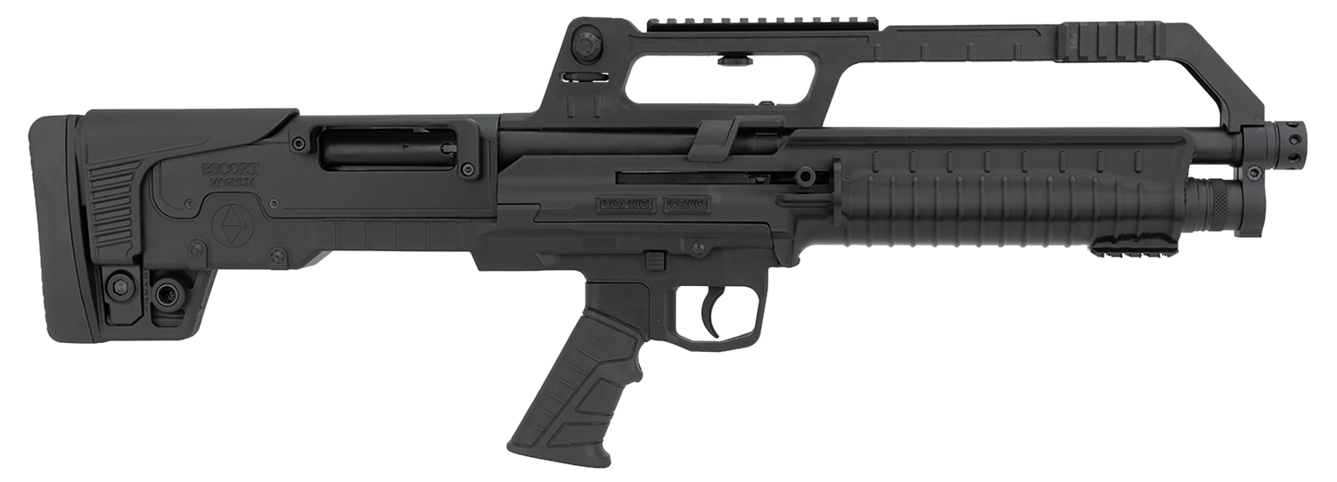 Escort HEBA12180001 BullTac SA 12 Gauge Semi-Auto 3″ 5+1 18″ Black Stainless Steel Barrel, Black Aluminum/Polymer Receiver w/Picatinny Rail, Black Bullpup Synthetic Stock, Black Grip